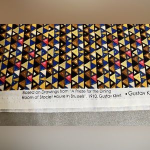 Fabric 1yd Gustav Klimt Triangles by Robert Kaufman Fabrics